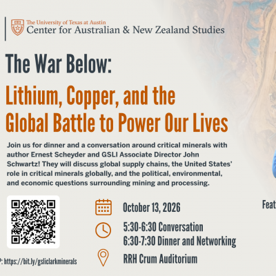 Flier of The War Below featuring a photo of Ernest Scheyder